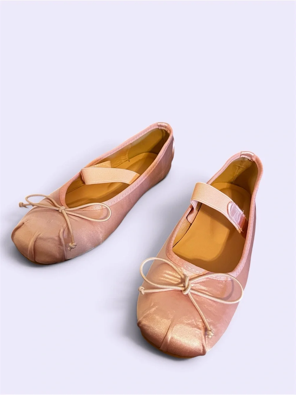 Pink Ballet Flats with Mary Jane Strap